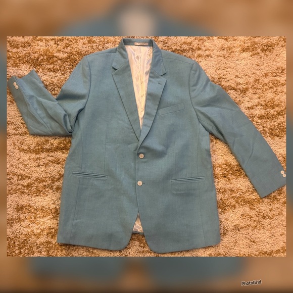 Vintage Turquoise StudioSuits Blazer Sports Coat - 50L - Picture 5 of 7